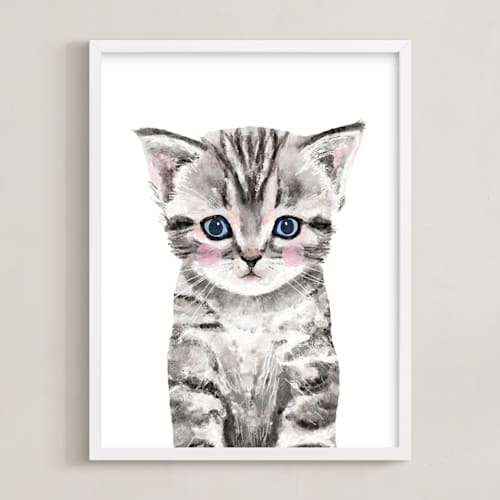 This is a grey art with standard by Cass Loh called baby kitten