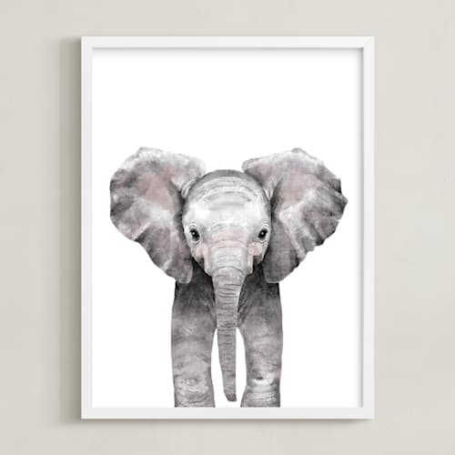 This is a stone art with standard by Cass Loh called baby animal elephant