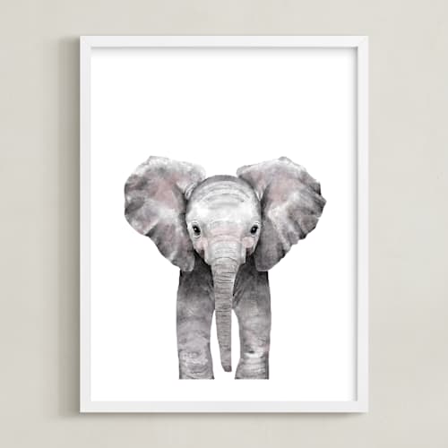 This is a stone art with standard by Cass Loh called baby animal elephant