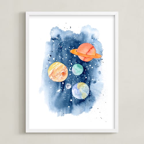 This is a celestial art with standard by Katrina Pete called planetary adventure