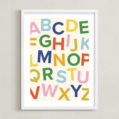 This is a rainbow art with standard by Ellen Schlegelmilch called happy alphabet