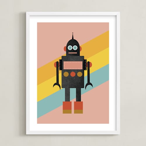 This is a bubblegum art with standard by Morgan Kendall called retro robot