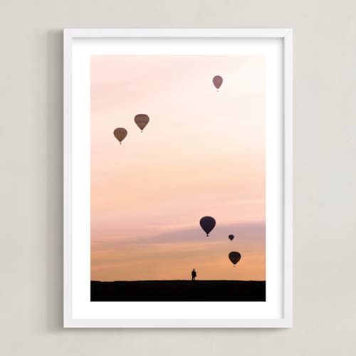 This is a sunset peach art with standard by Lisa Sundin called the dreamer