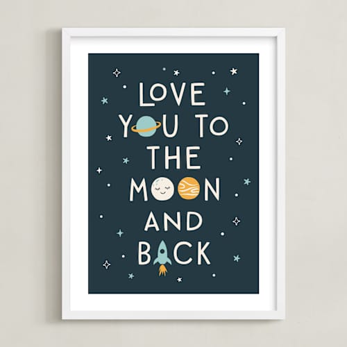 This is a midnight art with standard by Annie Holmquist called moon and back