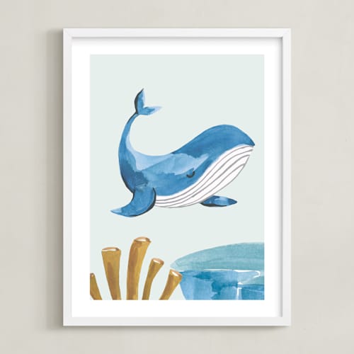 This is a whale art with standard by Teju Reval called ocean friends i