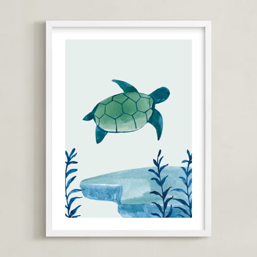 This is a turtle art with standard by Teju Reval called ocean friends iii