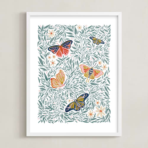This is a leaf art with standard by Britt Mills called secret garden