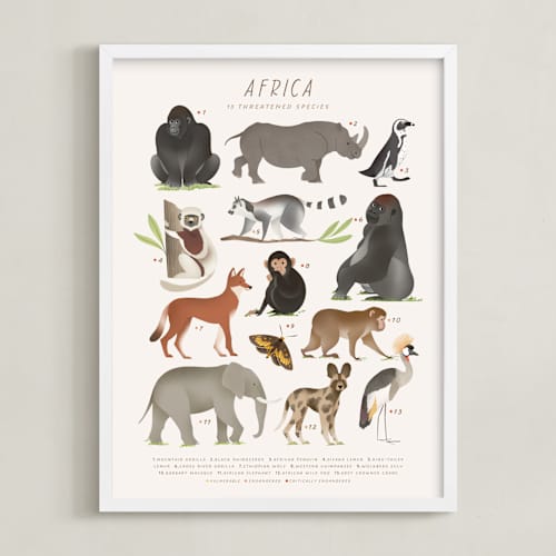 This is a ivory art with standard by Sabrin Deirani called africa, endangered animals
