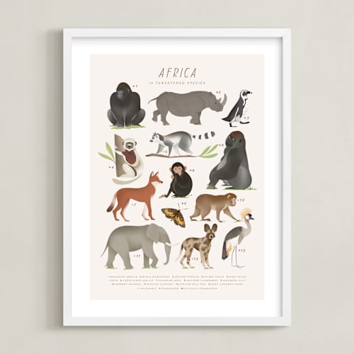 This is a ivory art with standard by Sabrin Deirani called africa, endangered animals