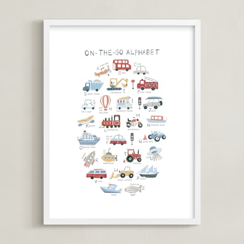 This is a pearl art with standard by Teju Reval called transportation alphabet
