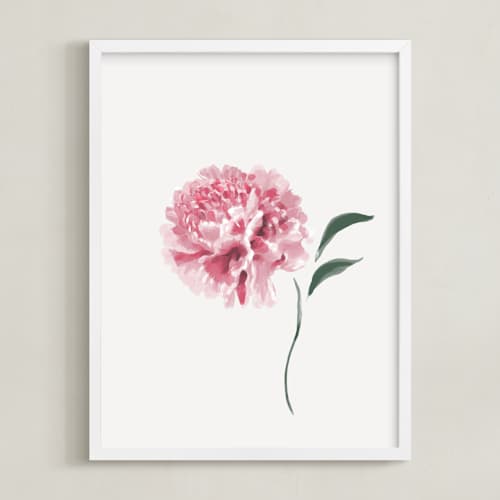 This is a pretty pink art with standard by Julie Cha called leaning in