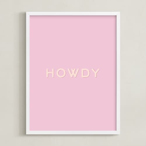 This is a rose petal pink art with standard by Gwen called cowgirl ii