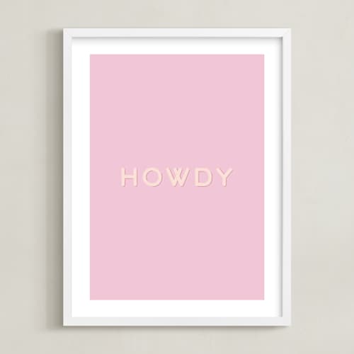 This is a rose petal pink art with standard by Gwen called cowgirl ii