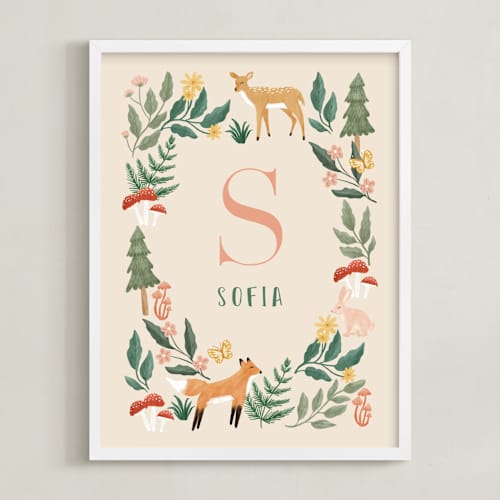 This is a woods nursery wall art with standard by Elly called wild woodland