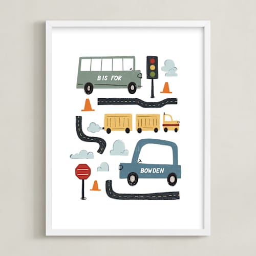 This is a asphalt nursery wall art with standard by JeAnna Casper called traffic
