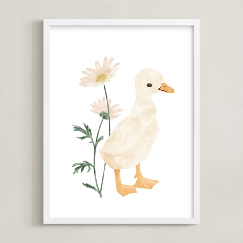 This is a butter nursery wall art with standard by Dani Lugato called animals and daisies 1