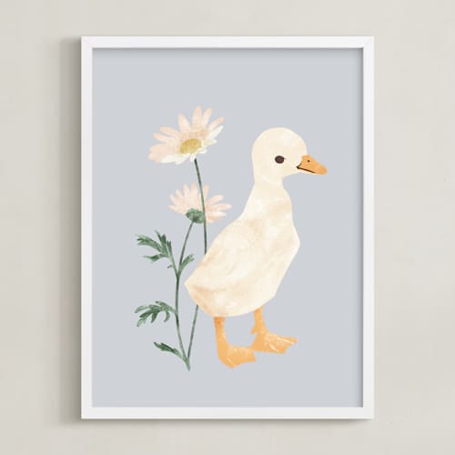 This is a cloud nursery wall art with standard by Dani Lugato called animals and daisies 1