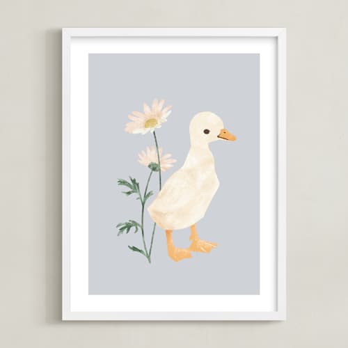 This is a cloud nursery wall art with standard by Dani Lugato called animals and daisies 1