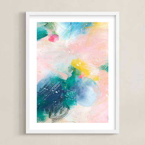This is a peaches and cream nursery wall art with standard by A Real Peach Studio called creme peche