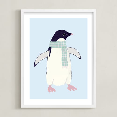 This is a antarctica nursery wall art with standard by Cass Loh called adélie penguin