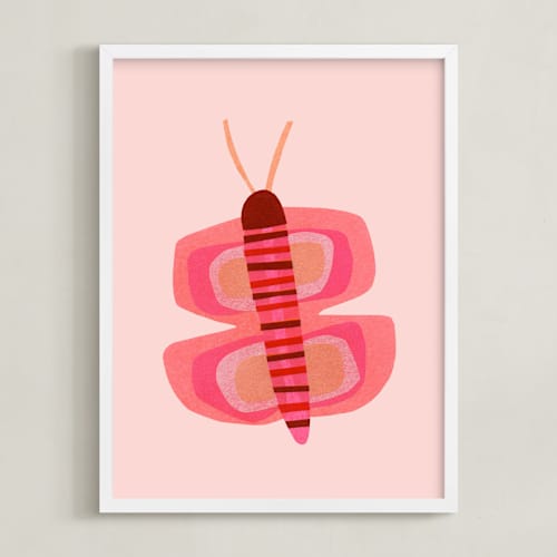 This is a gumball nursery wall art with standard by Carrie Moradi called tissue butterfly