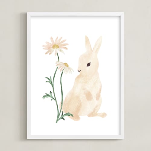 This is a butter nursery wall art with standard by Dani Lugato called animals and daisies 2