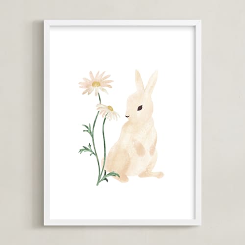 This is a butter nursery wall art with standard by Dani Lugato called animals and daisies 2