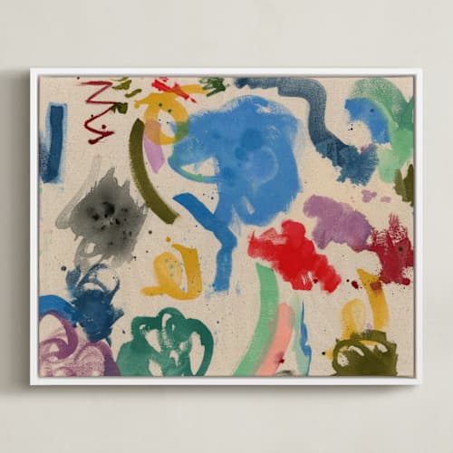This is a party blue art with standard by Christina Flowers called life of the party