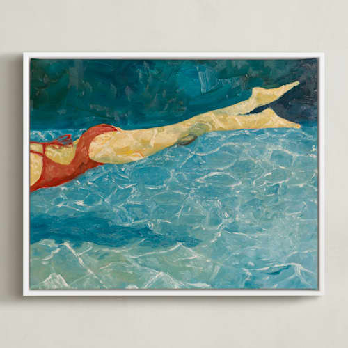 This is a deep sea blue art with standard by Debra Butler called submerge i