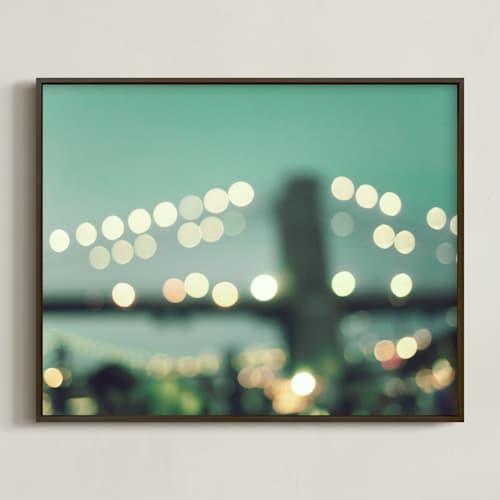 This is a dark mint art with standard by Caroline Mint called nyc dusk