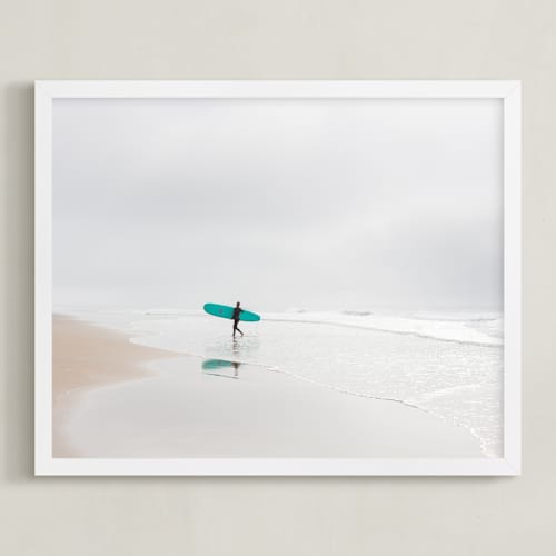 This is a teal art with standard by Jessica C Nugent called california surf