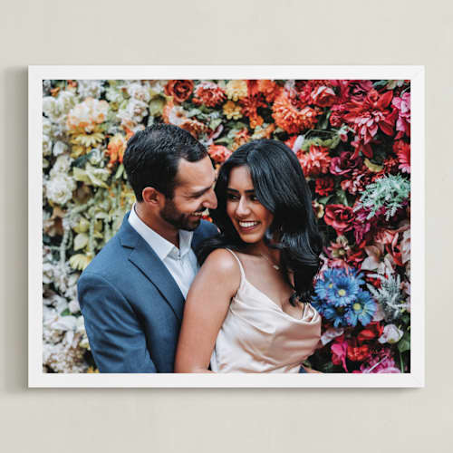 This is a white photo art with standard by Minted called the big picture: valentine's framed photo
