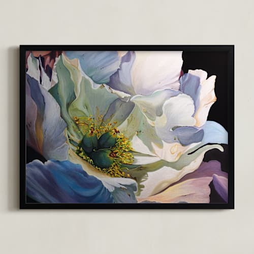 This is a black opalescence art with standard by Mandy Trimble Leonard called opalescence petal