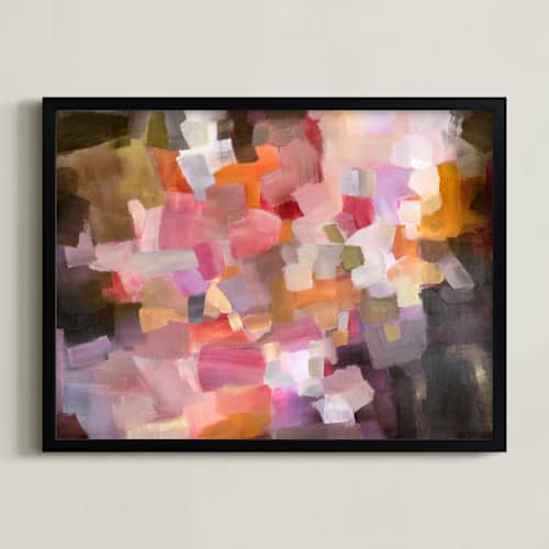 This is a desert sunset art with standard by Jacquelyn Sloane Siklos called abstracted form