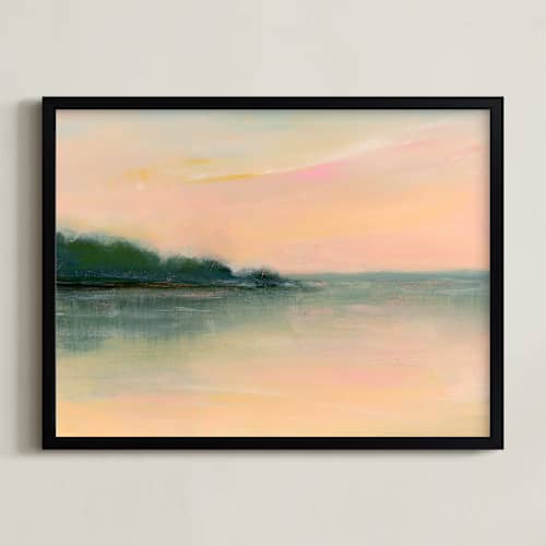 This is a peach art with standard by Lindsay Megahed called quiet cove