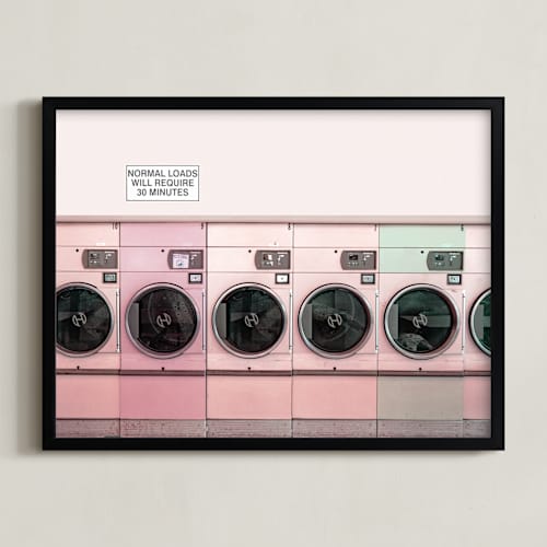 This is a vermillion art with standard by Maja Cunningham called at the laundromat