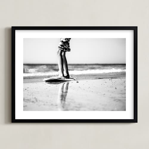 This is a black & white kids wall art with standard by Kate Dailey called skimming through summer