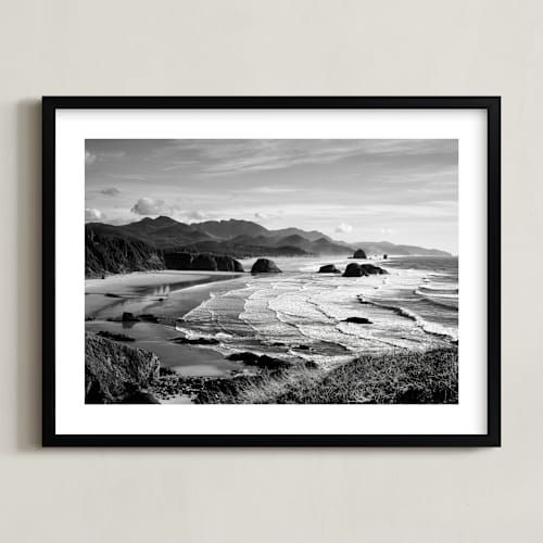 This is a black & white art with standard by Sea and Sky called coastline