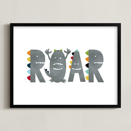 This is a shadow art with standard by Heather Schertzer called dino roar