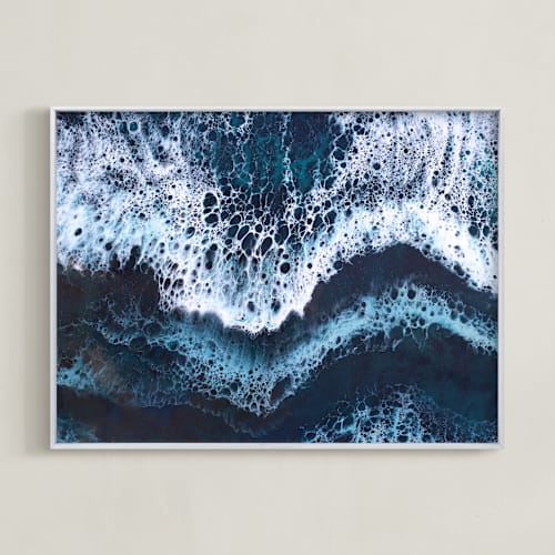 This is a deep blue art with standard by Christa Dominguez called crash