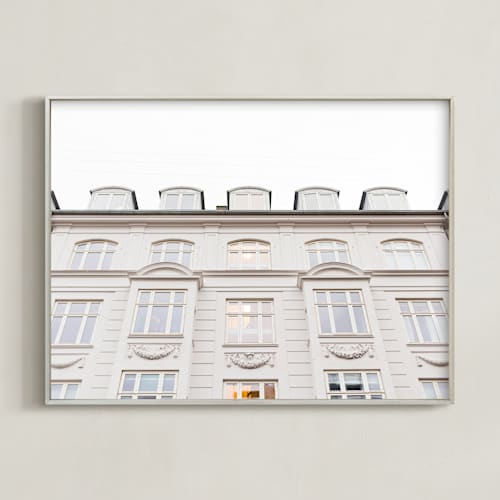 This is a monochrome art with standard by Olivia Kanaley Inman called facade