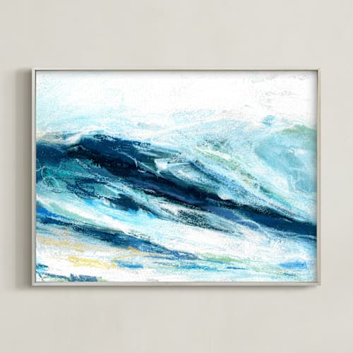 This is a ocean blue art with standard by Jenny Partrite called coastal swell