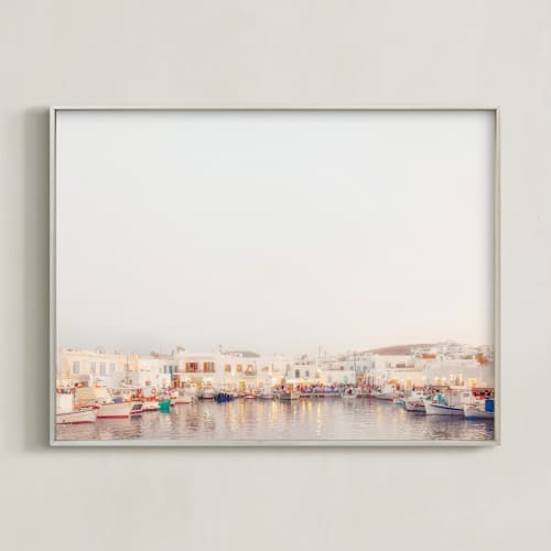 This is a grecian slate art with standard by Gabrial Reising called evening in greece