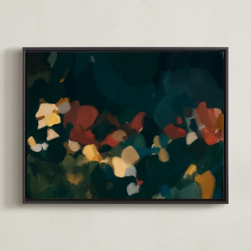 This is a dark emerald art with standard by Parima Studio called embers in blue
