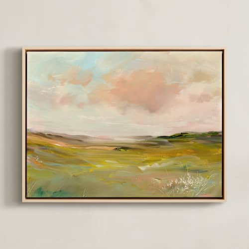This is a peach art with standard by Lindsay Megahed called eden