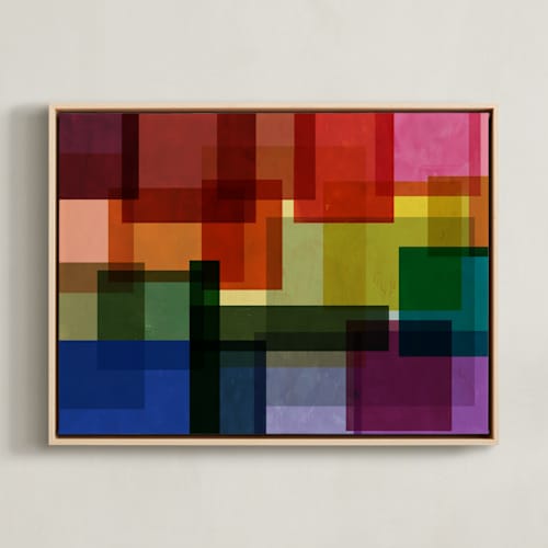This is a rainbow art with standard by Krissy Callahan called glass collage