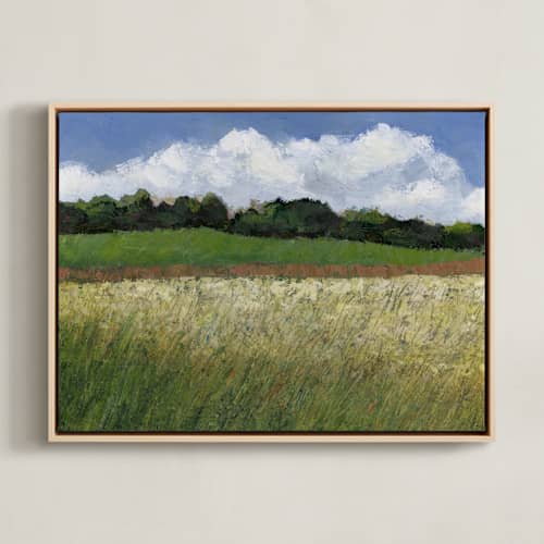 This is a grass green art with standard by Kristi Visser called meadow horizon