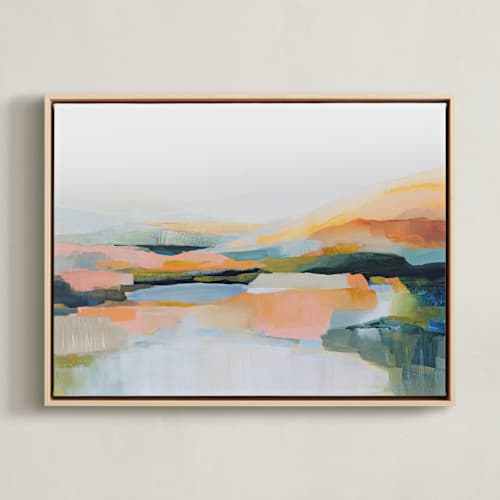 This is a peach art with standard by Mya Bessette called terraces