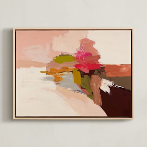 This is a pink art with standard by Caryn Owen called night ride