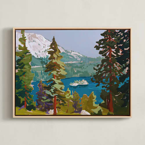 This is a lake blue art with standard by Jess Franks called bright ascent, 1